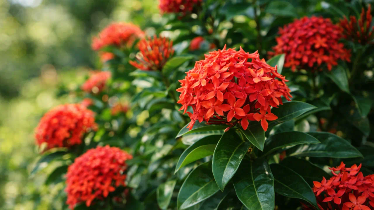 A acidez certa do solo devolve flores intensas e vibrantes à ixora rapidamente