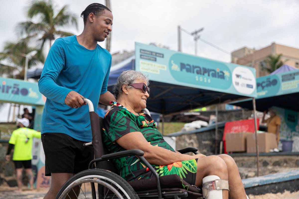 Banhista na cadeira Banhista na cadeira