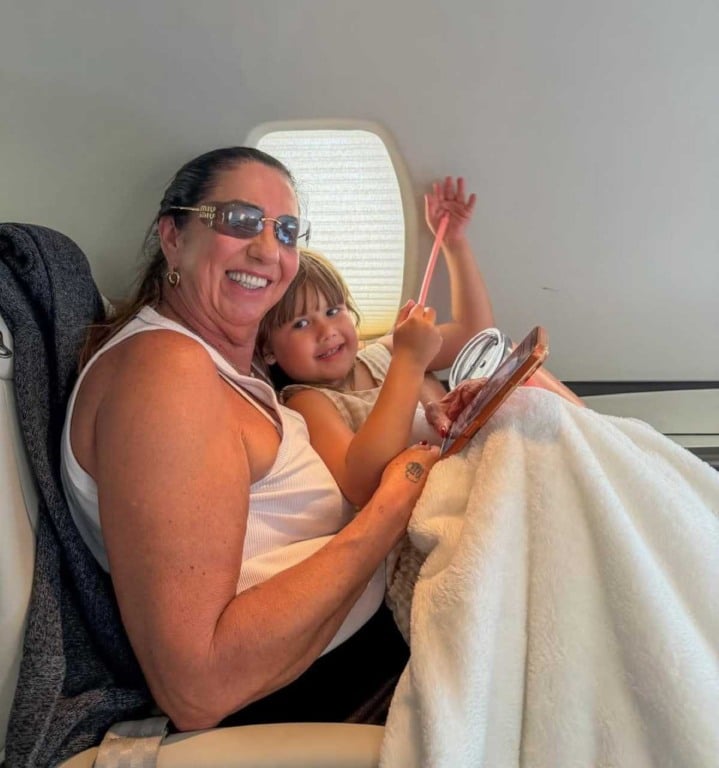 Margareth Serrão e a neta Maria Alice