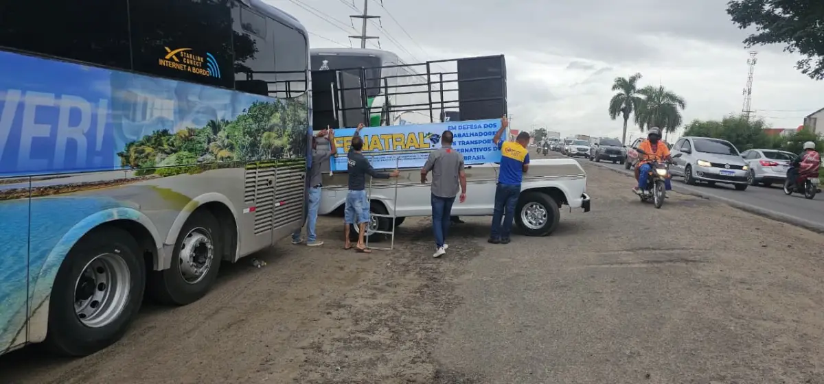 Mobilização dos motoristas dos transporte alternativo em Feira