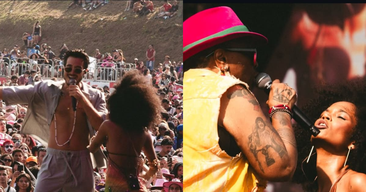 Agnes Nunes com Tiago Iorc e Sandra Sá