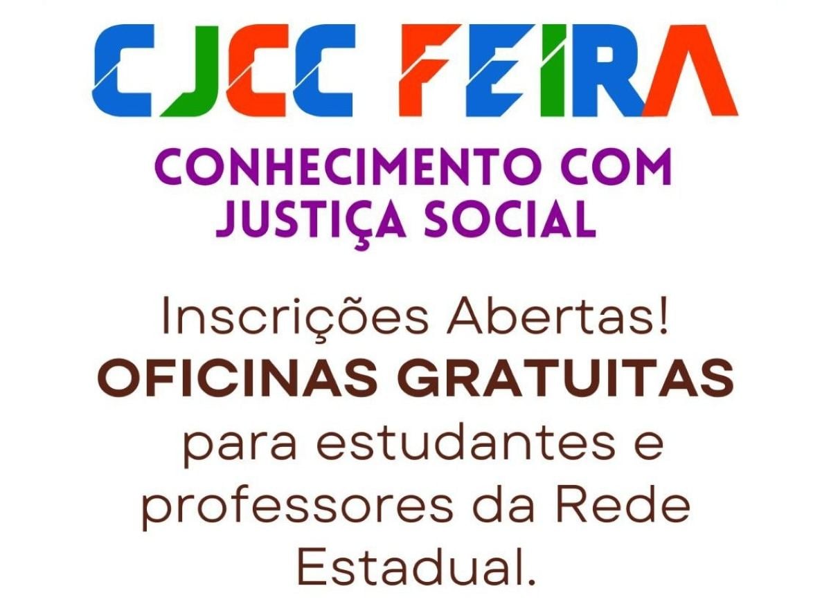 CJCC Feira abre inscrições para oficinas gratuitas