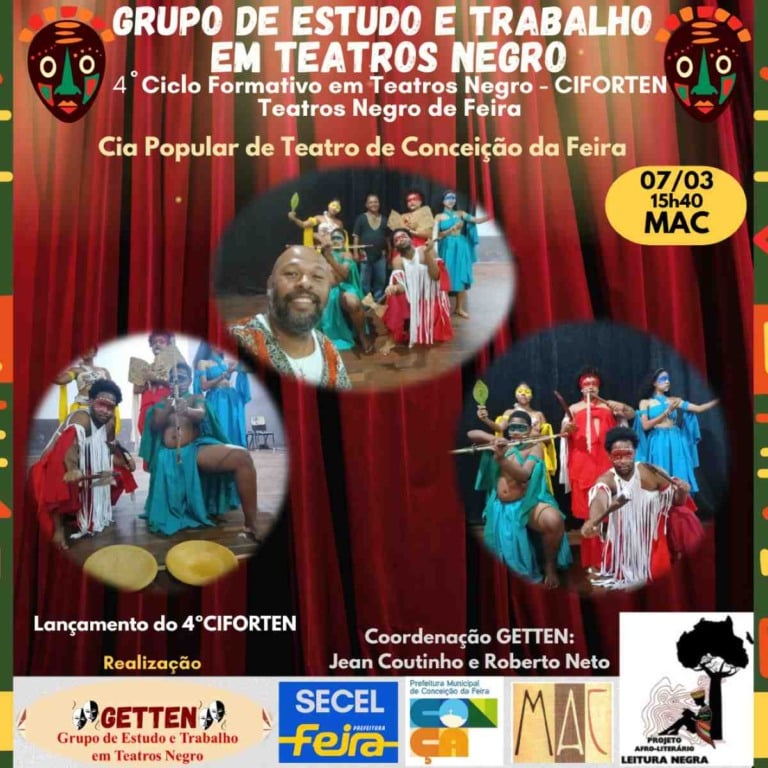 Grupo de Estudo e Trabalho em Teatros Negro lança o 4º Ciclo Formativo em Teatros Negro