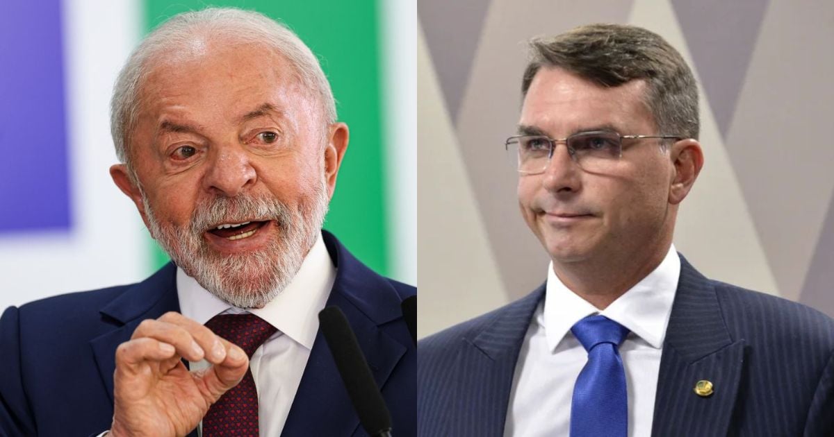 Lula e Flávio Bolsonaro