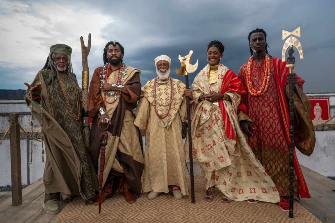 Parte do elenco de "A Nobreza do Amor"