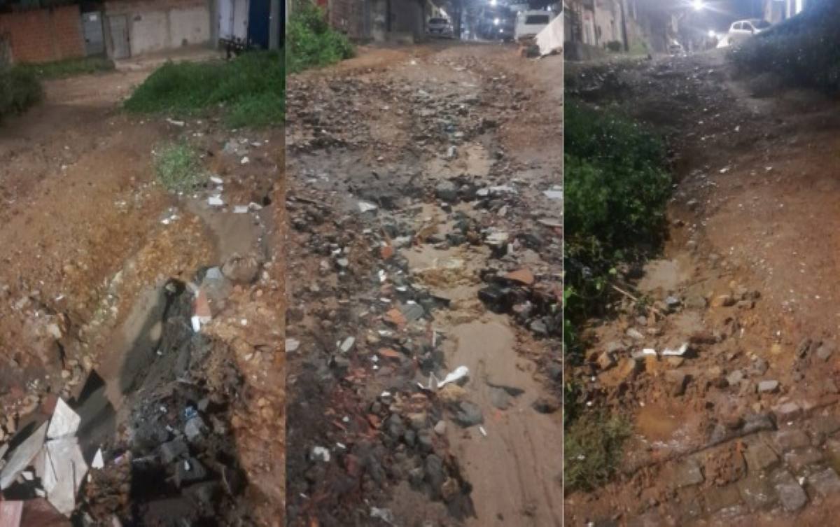 Rua Granito, no bairro Pedra do Descanso