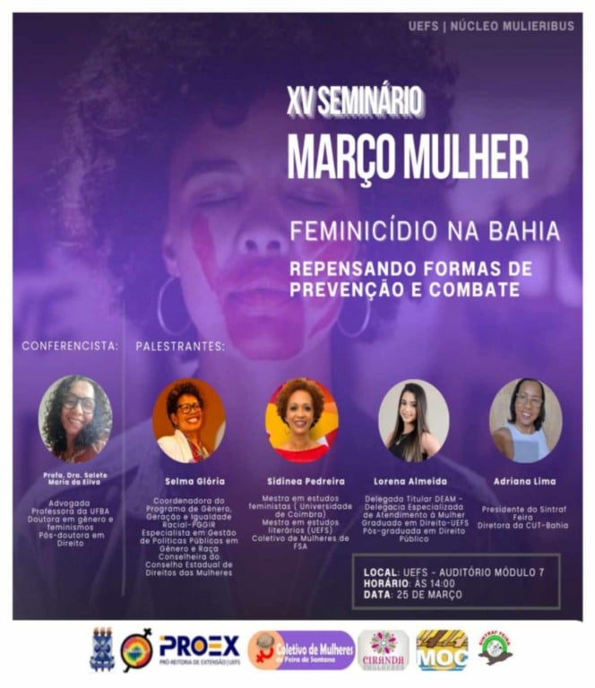 Seminário na Uefs debate políticas de enfrentamento à violência contra as mulheres 