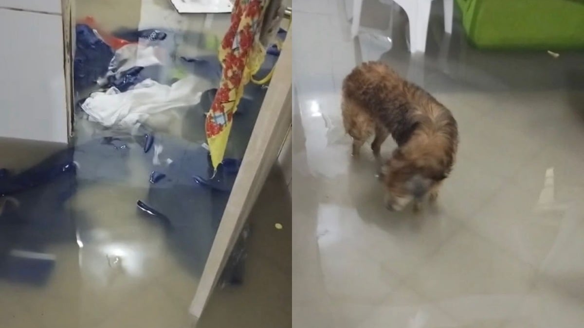 casa alagada no Conjunto Liberdade