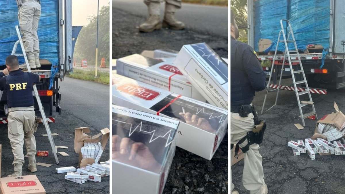 cigarros contrabandeados com caixas de biscoito