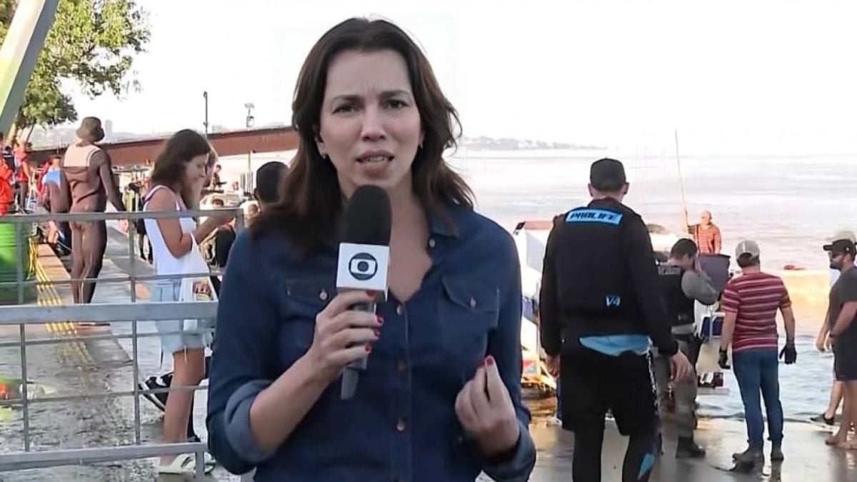 Ana Paula Araújo apresentou o Bom Dia Brasil direto do Rio Grande do Sul