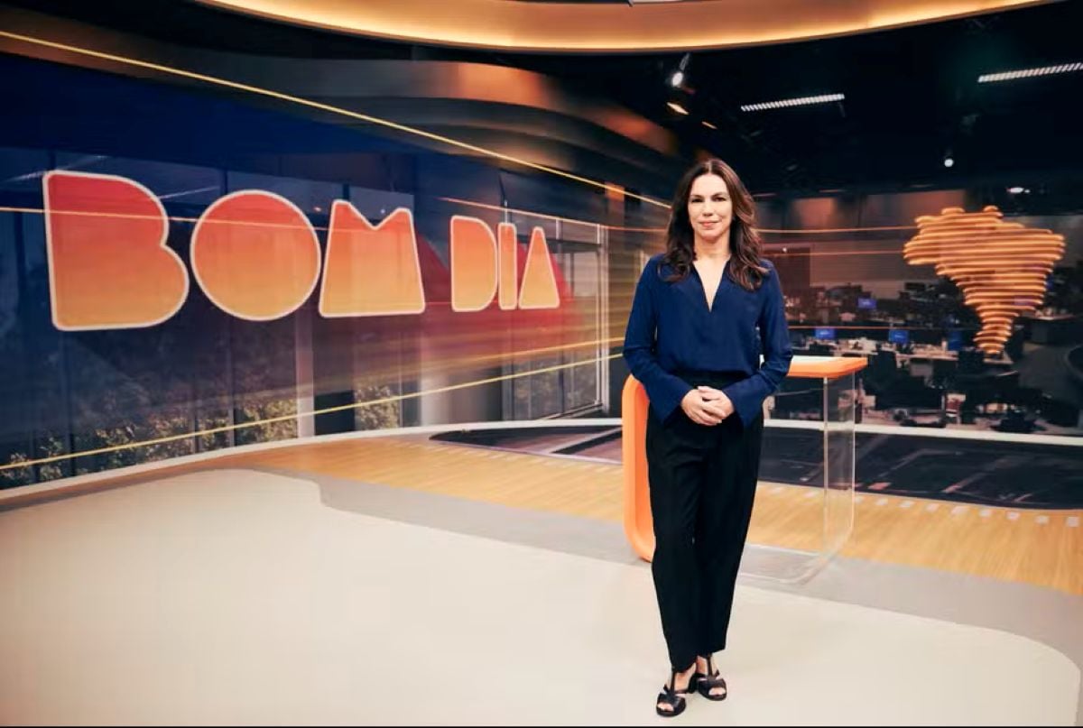 Ana Paula Araújo no novo cenário do Bom dia Brasil