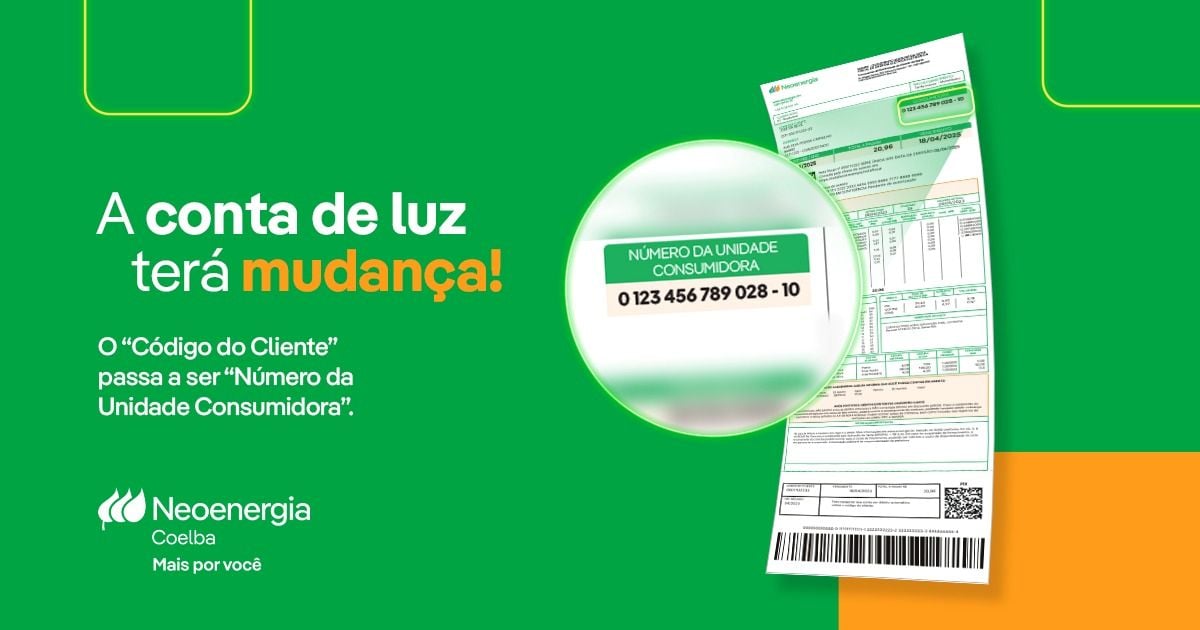 Conta de luz terá mudança no número de identificação do cliente