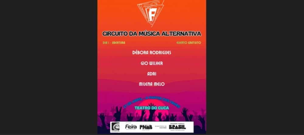 Cuca/Uefs sedia Circuito da Música Alternativa nos dias 17 e 18 de abril