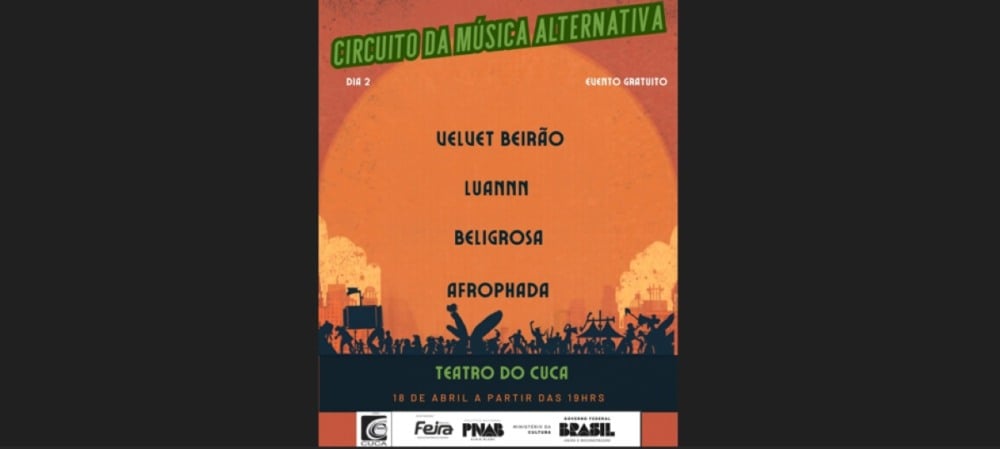 Cuca/Uefs sedia Circuito da Música Alternativa nos dias 17 e 18 de abril