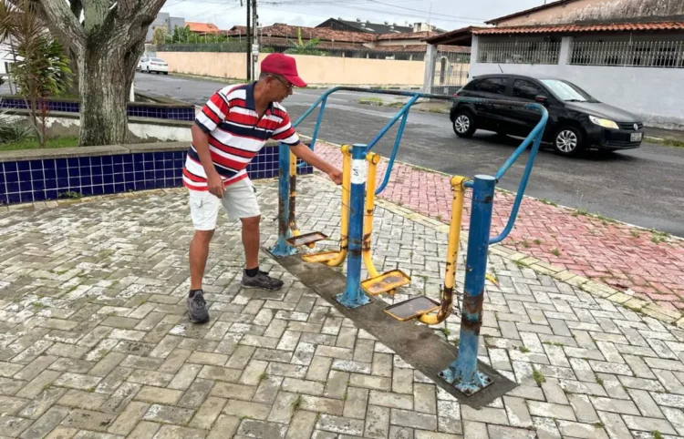 Morador denuncia descaso nas praças e aparelhos de ginástica do bairro Sobradinho