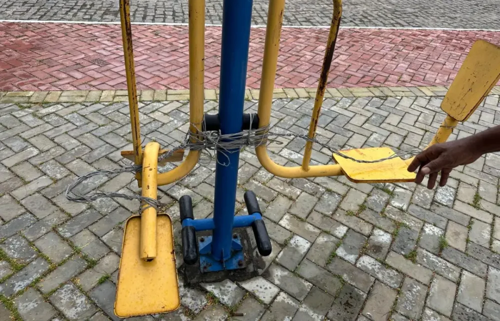 Morador denuncia descaso nas praças e aparelhos de ginástica do bairro Sobradinho