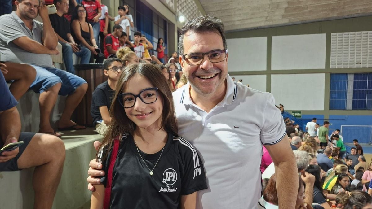 Rogério Santos e a filha, Hellena Santos de 11 anos