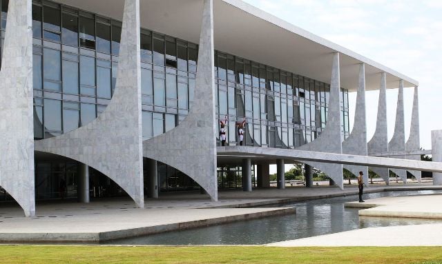Posses Palácio do Planalto na Praça dos Três Poderes em Brasília