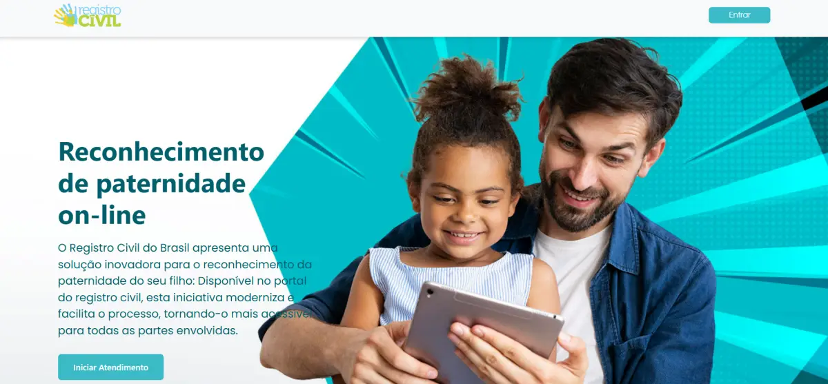 plataforma de reconhecimento de paternidade online