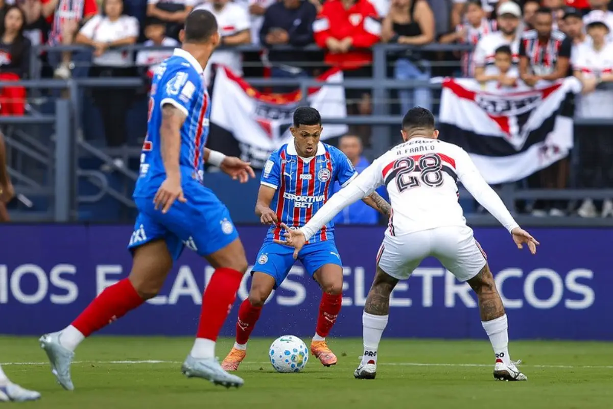 Bahia busca empate nos acréscimos e arranca ponto contra o São Paulo fora de casa