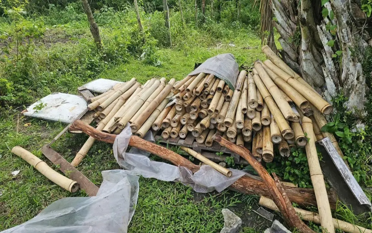 Fábrica clandestina de espadas é descoberta em área de mata no interior da Bahia