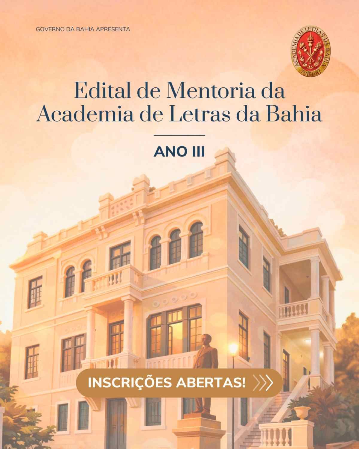Academia de Letras da Bahia lança Edital de Mentoria de Criação Literária