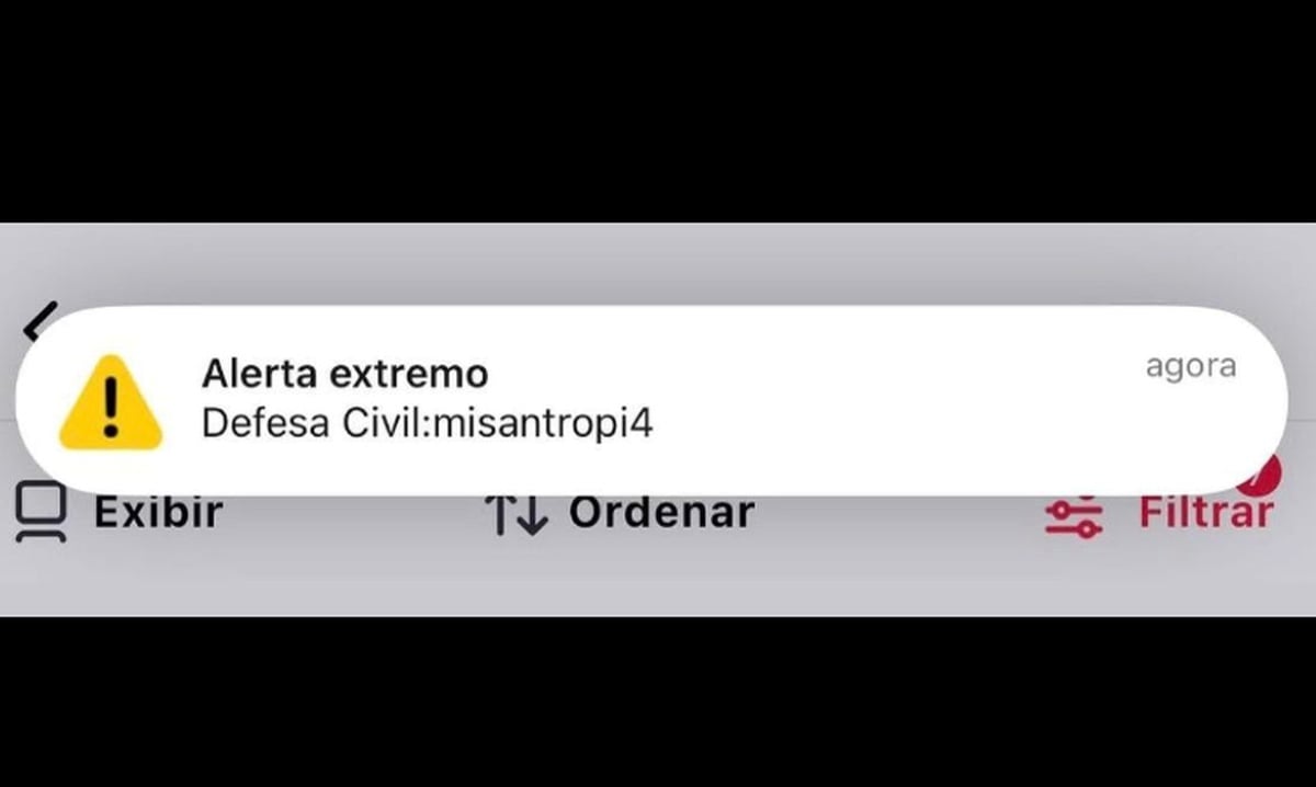 Alerta falso da Defesa Civil