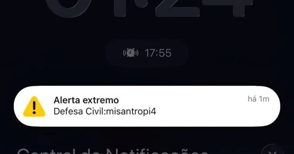 Alerta falso da Defesa Civil