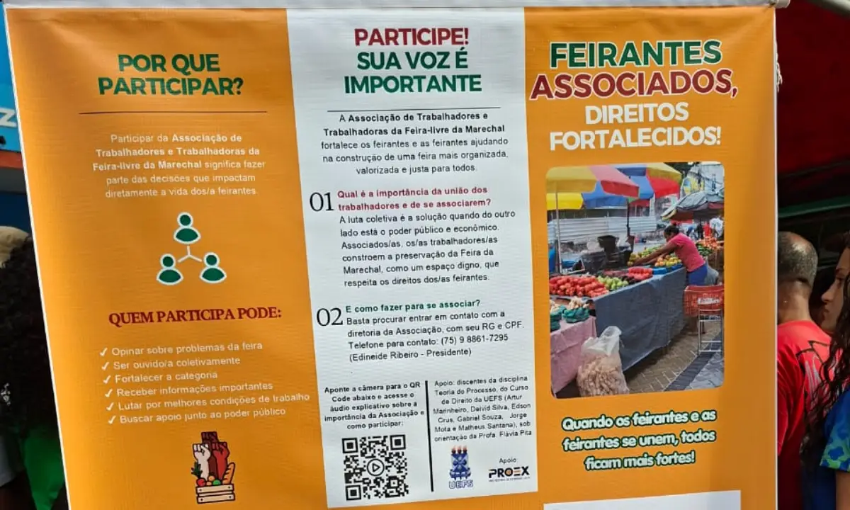 Café da manhã junino reúne feirantes da Marechal e estudantes da Uefs