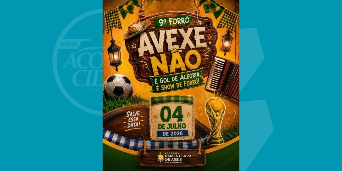 Card Forró 'Avexe Não' da Paróquia Santa Clara de Assis