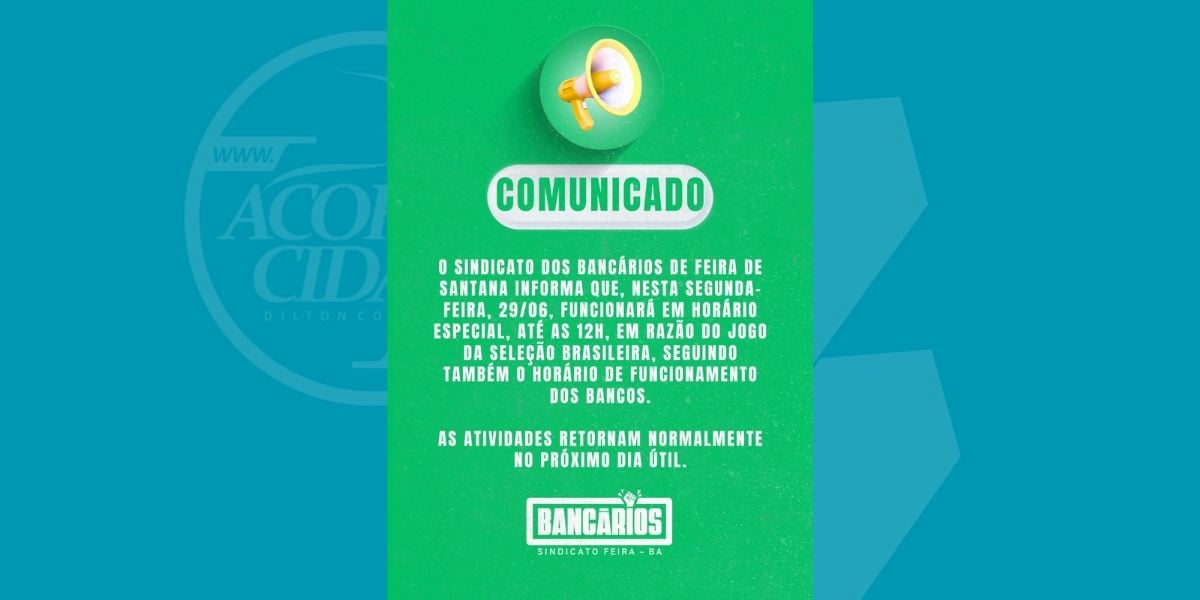 Comunicado Sindicato dos Bancários - jogo Brasil x Japão