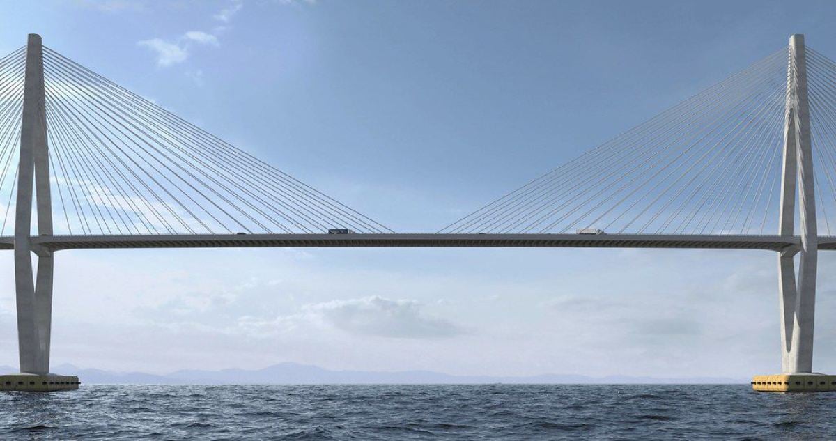 Imagens do projeto da Ponte Salvador-Itaparica