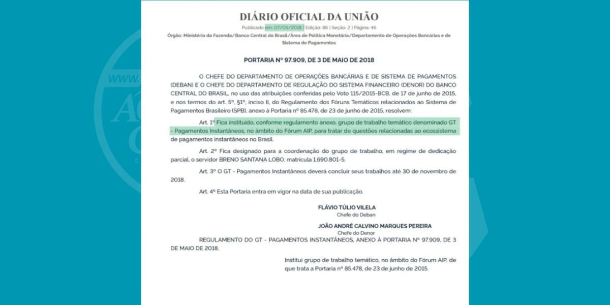 Registro da decisão que mostra a formação do grupo antes mesmo do governo Bolsonaro
