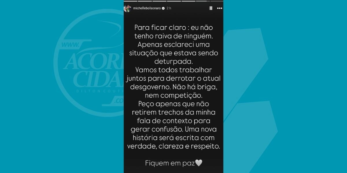 Storie de Michelle Bolsonaro