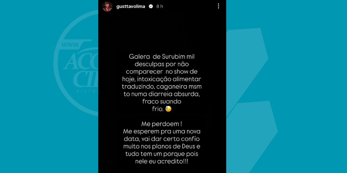 print do Instagram de Gusttavo Lima 