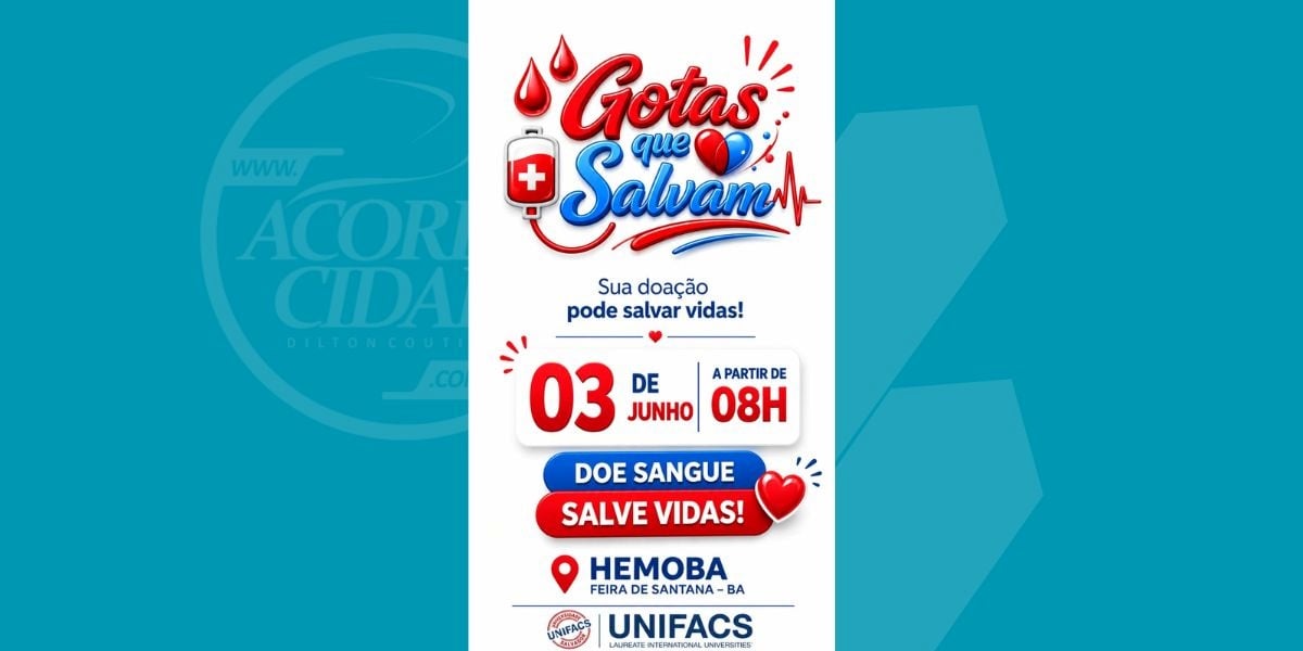 Hemoba recebe campanha de incentivo à doação de sangue nesta quarta-feira (3)