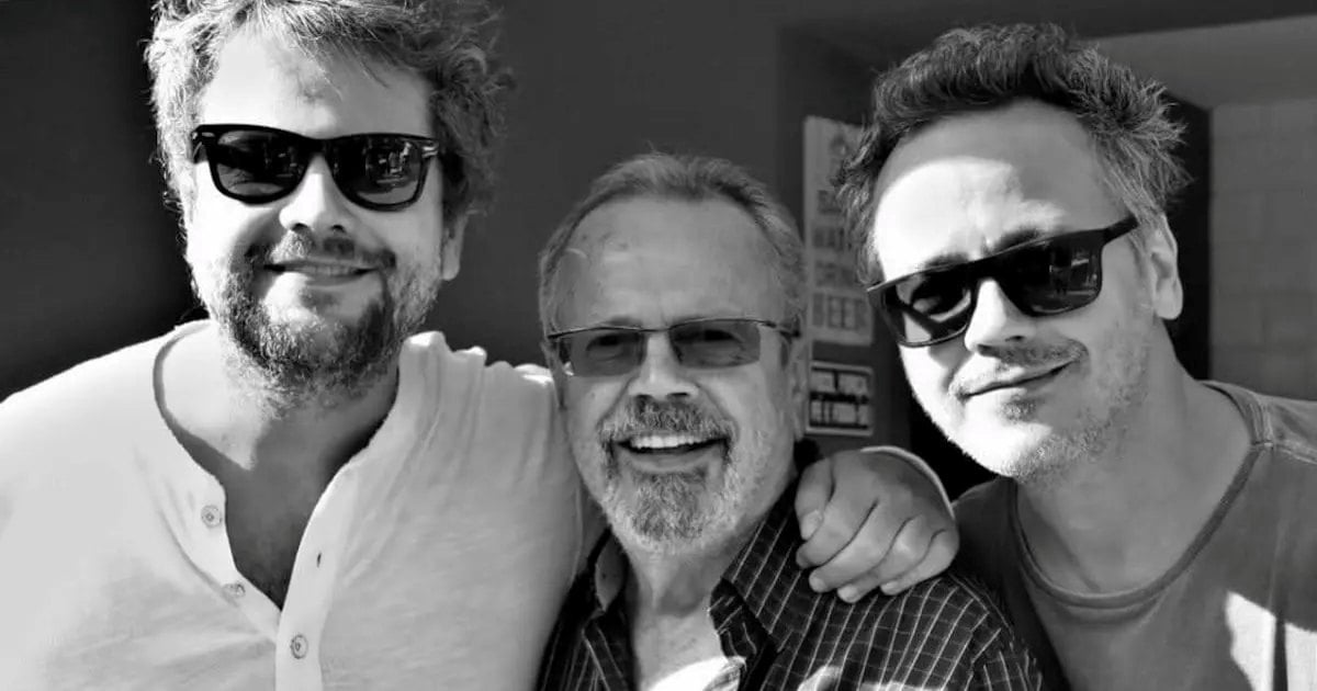 Dalton de Melo e os filhos Selton e Danton Mello