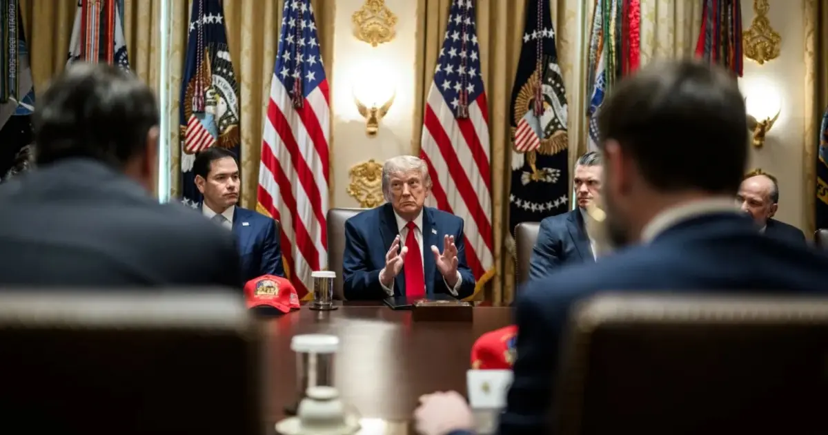 Presidente dos EUA Donald Trump e secretário Marco Rubio