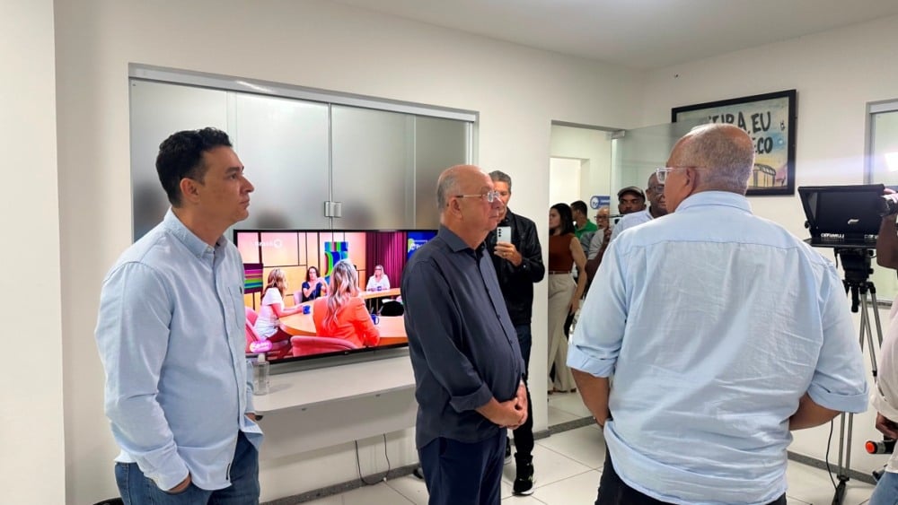 cerimônia de reinauguração da TV Feira cerimônia de reinauguração da TV Feira