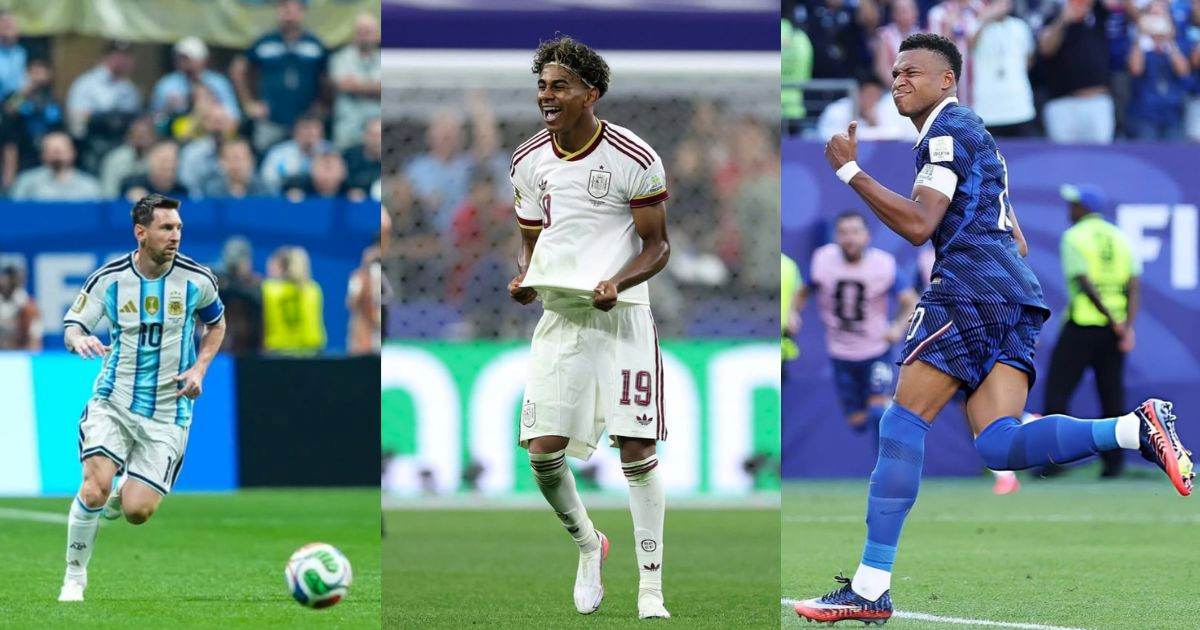 Lionel Messi, Lamine Yamal e Kylian Mbappé