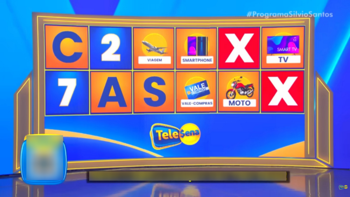 Quadro de prêmio "Painel do X" no Programa Silvio Santos