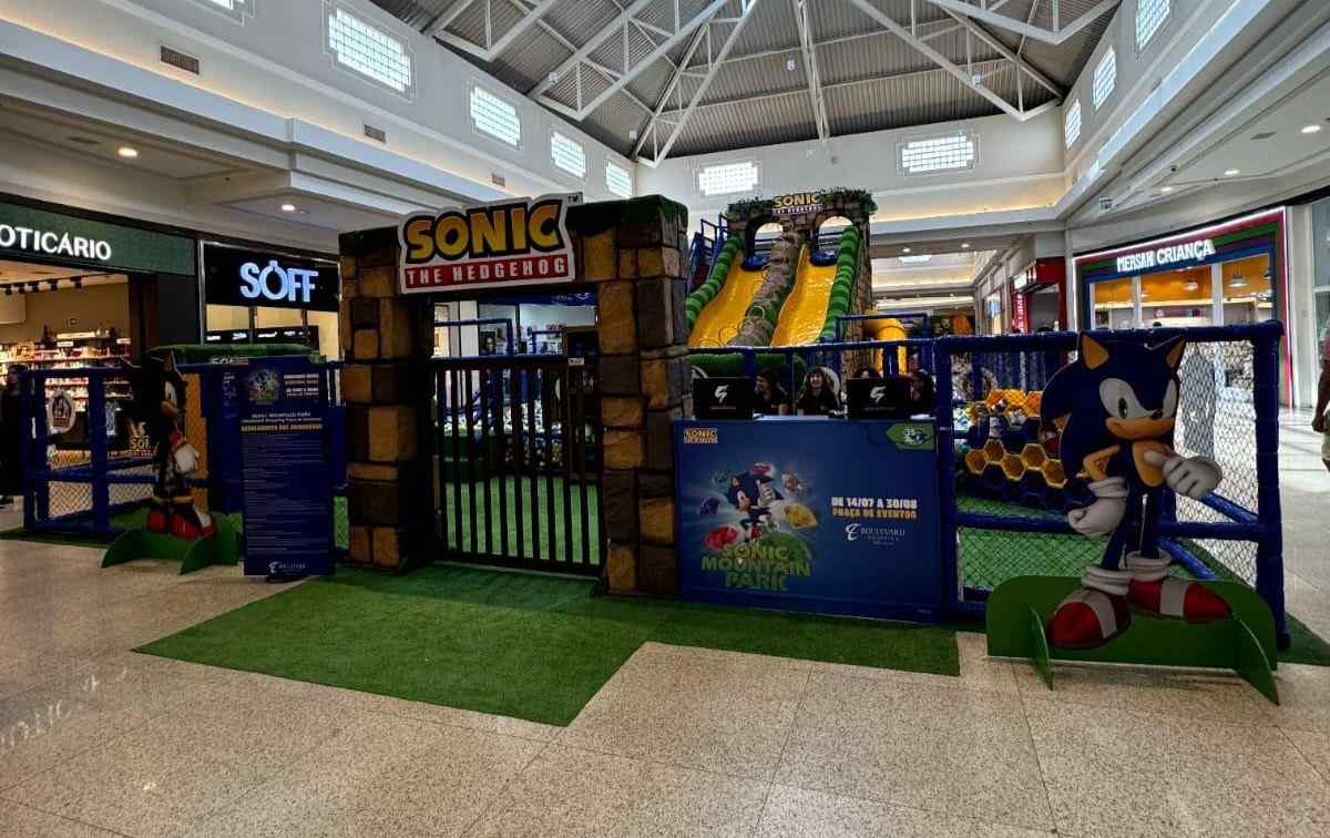 Parque temático do Sonic no Boulevard Shopping