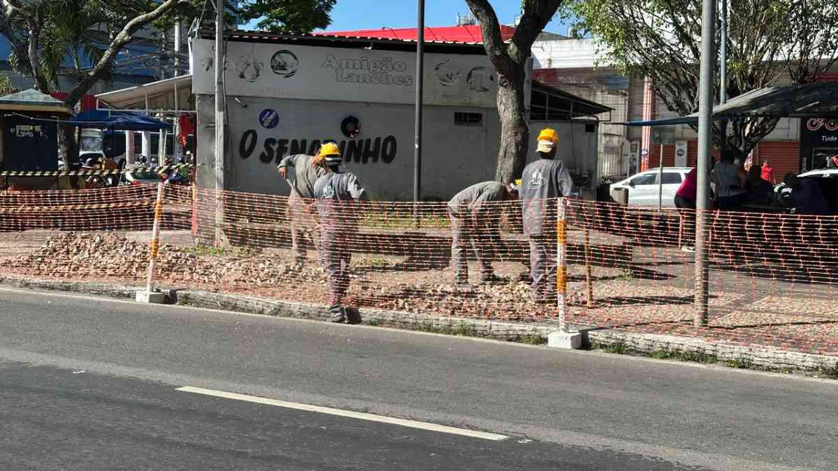 Início das obras de reforma na Praça dos Sapateiros, em Feira de Santana