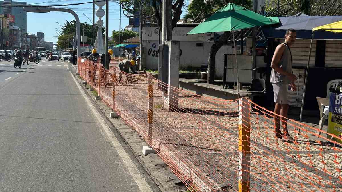 Início das obras de reforma na Praça dos Sapateiros, em Feira de Santana