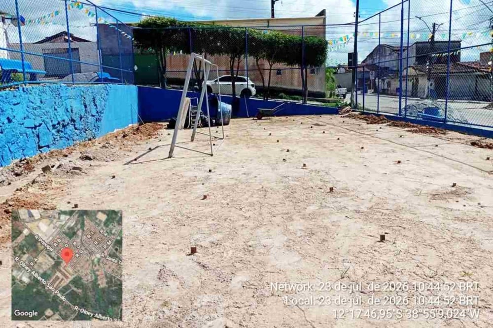 Prefeitura de Feira promove reforma e manutenção de 12 quadras e campos de futebol; saiba onde
