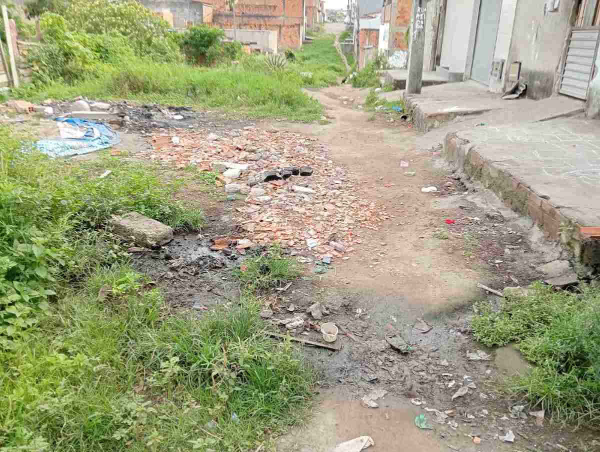 Problemas de rede de esgoto, calçamento e capinação no bairro Gabriela II
