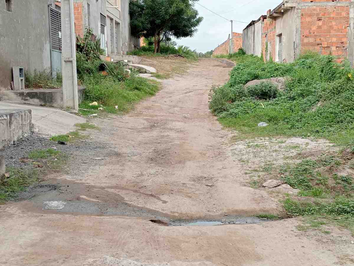 Problemas de rede de esgoto, calçamento e capinação no bairro Gabriela II