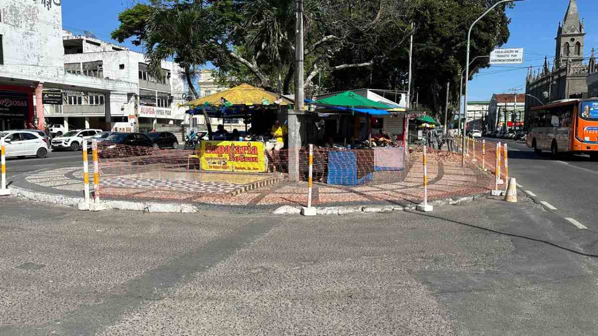 Início das obras de reforma na Praça dos Sapateiros, em Feira de Santana