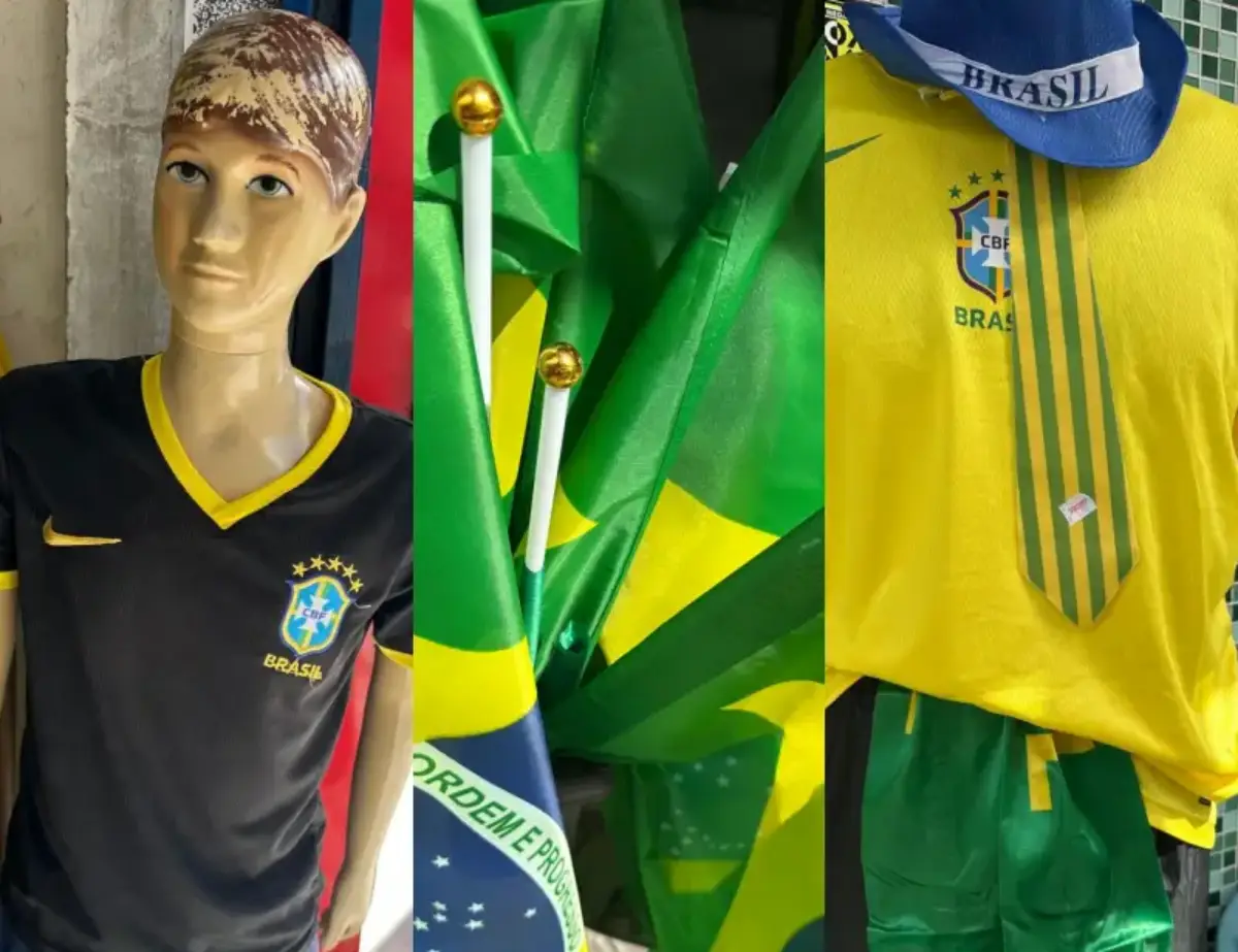 Comerciantes fazem balanço positivo das vendas de camisas da Seleção após participação do Brasil na Copa