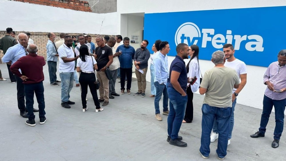 cerimônia de reinauguração da TV Feira cerimônia de reinauguração da TV Feira